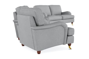 Howard Lyx Sofagruppe 3-seters + 2-seters Sofa + Lenestol i Stoff - Lys grå - Møbler - Sofaer - Sofagrupper - Sofagruppe 3 2 1