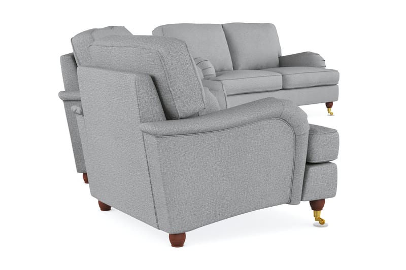 Howard Lyx Sofagruppe 3-seters + 2-seters Sofa + Lenestol i Stoff - Lys grå - Møbler - Sofaer - Sofagrupper - Sofagruppe 3 2 1