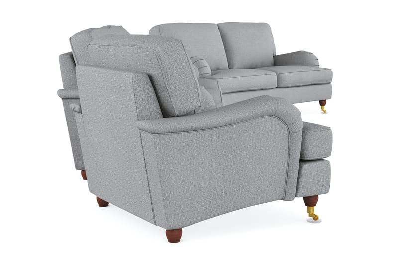 Howard Lyx Sofagruppe 3-seters + 2-seters Sofa + Lenestol i Stoff - Lys grå - Møbler - Sofaer - Sofagrupper - Howard sofagruppe