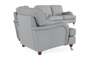 Howard Lyx Sofagruppe 3-seters + 2-seters Sofa + Lenestol i Stoff - Lys grå - Møbler - Sofaer - Sofagrupper - Howard sofagruppe
