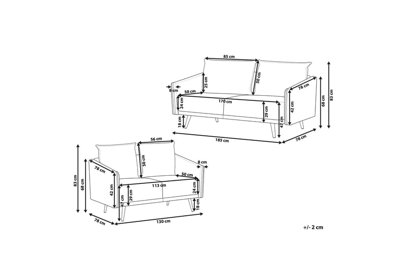 Sofagruppe Aarsby 2-seters + 3-seters - Sofagrupper