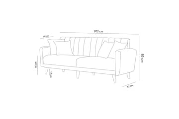 Sofagruppe Banize - Krem - Møbler - Sofaer - Sofagrupper