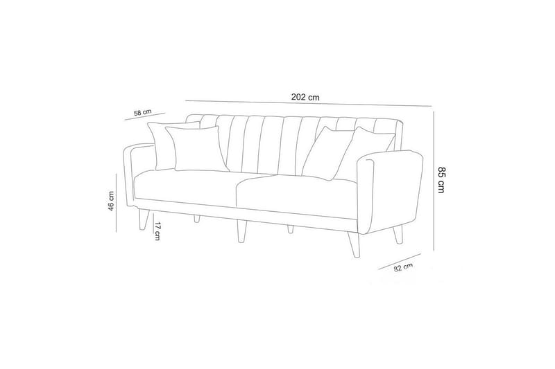 Sofagruppe Banize - Krem - Møbler - Sofaer - Sofagrupper