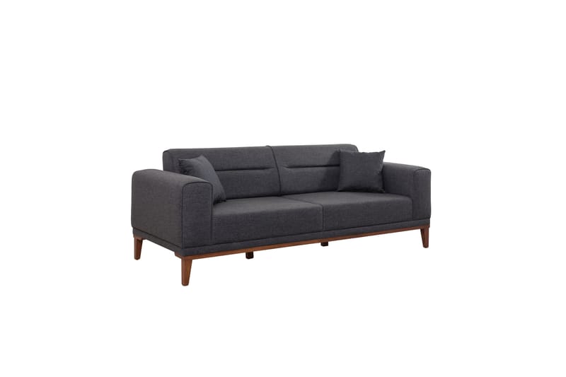 Sofagruppe Charlesbourg 3-seters Sofa + Lenestol - Antrasitt - Sofagrupper