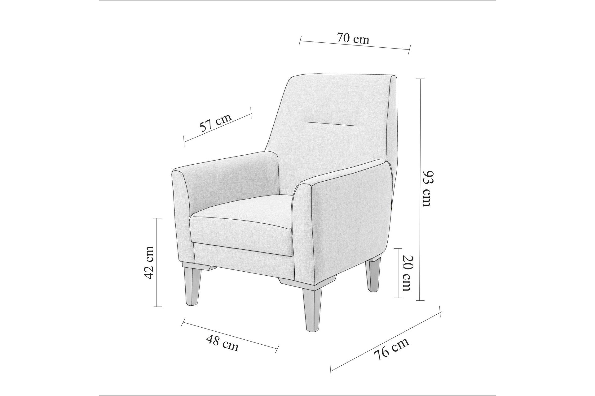 Sofagruppe Charlesbourg 3-seters Sofa + Lenestol - Grå - Møbler - Sofaer - Sofagrupper