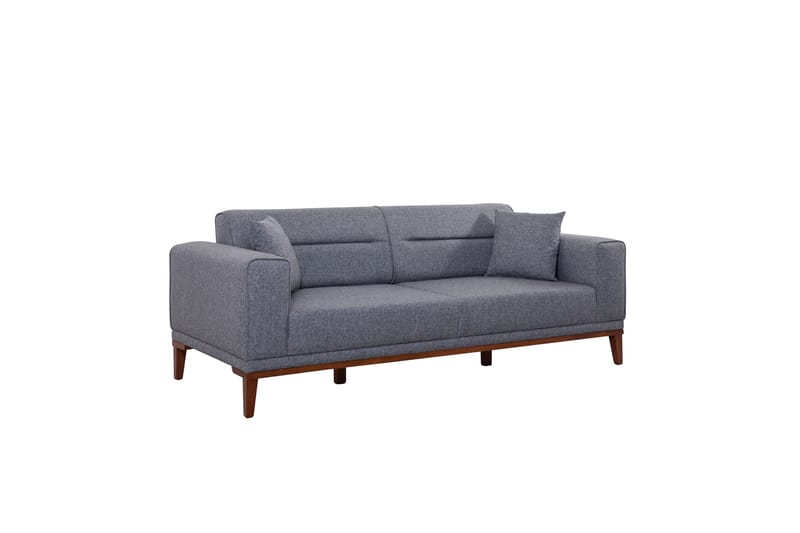 Sofagruppe Charlesbourg 3-seters Sofa + Lenestol - Mørkegrå - Møbler - Sofaer - Sofagrupper