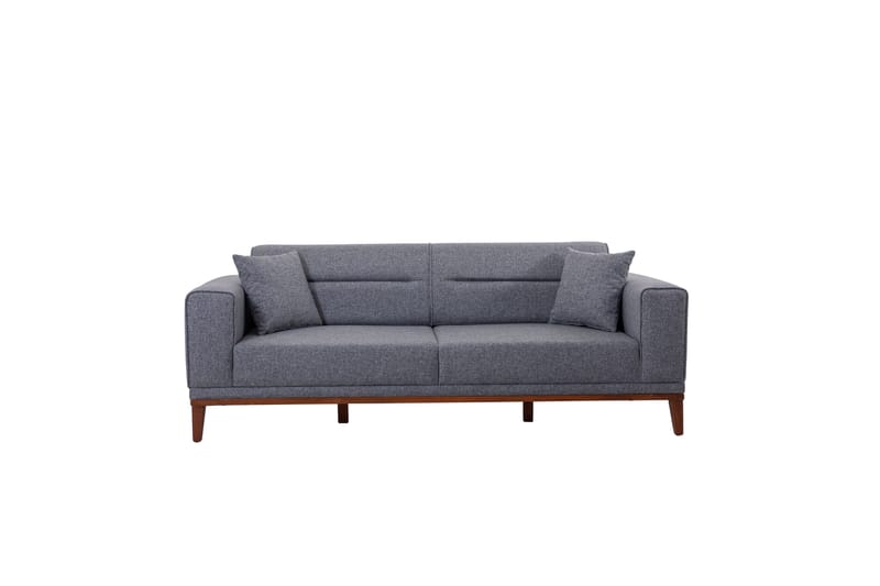 Sofagruppe Charlesbourg 3-seters Sofa + Lenestol - Mørkegrå - Møbler - Sofaer - Sofagrupper