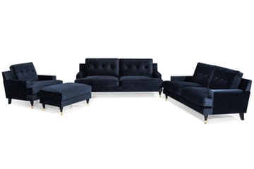 Sofagruppe Covington 2-Sete+3-Sete+Lenestol+Fotskammel Fløye