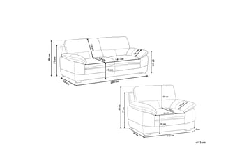 Sofagruppe Horten - Brun - Møbler - Sofaer - Sofagrupper