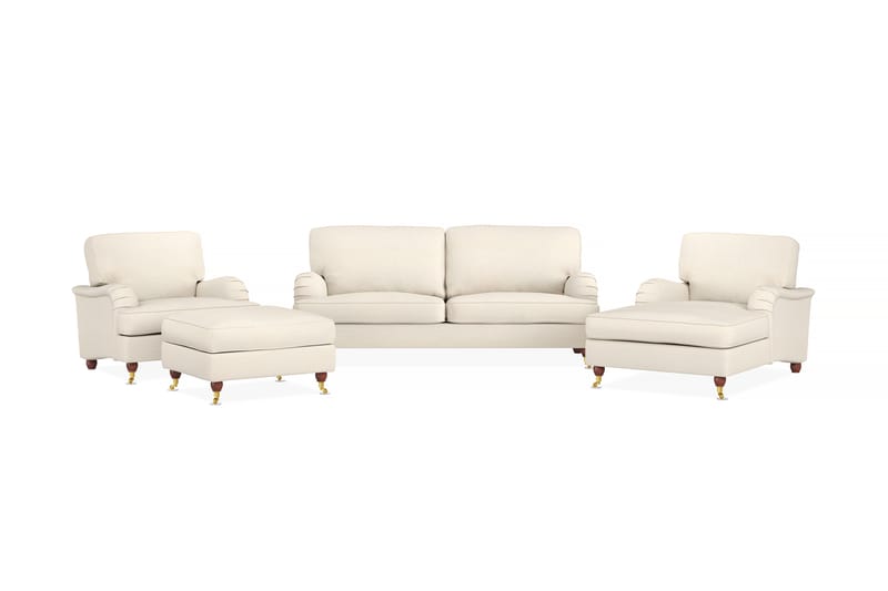 Sofagruppe Howard Oxford 3+Lenestol+Divanlenestol+Fotskammel - Beige - Howard sofagruppe - Sofagrupper