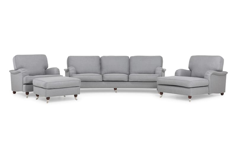 Sofagruppe Howard Oxford 4-seter+2 Lenestoler+Fotskammel - Howard sofagruppe - Sofagrupper