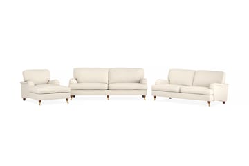 Sofagruppe Howard Oxford 4-seter+3-seter+Divanlenestol