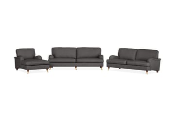 Sofagruppe Howard Oxford 4-seter+3-seter+Divanlenestol