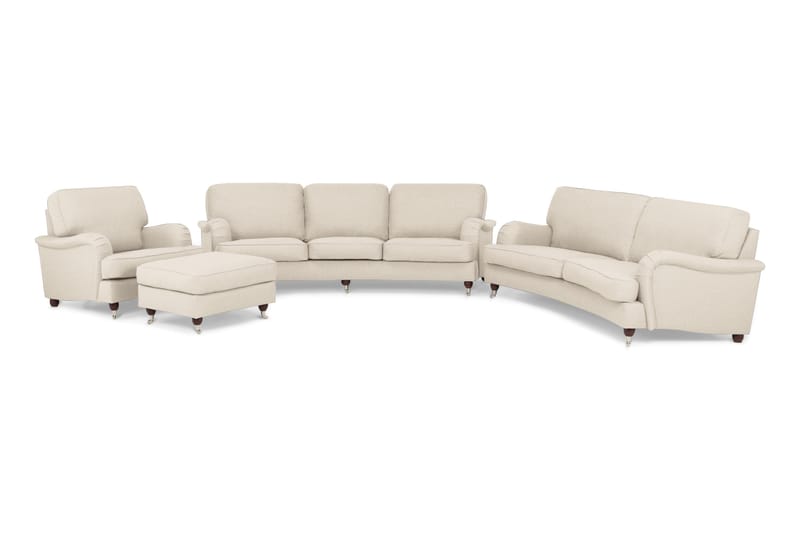 Sofagruppe Howard Oxford Buet 4+3-seter+Lenestol+Fotskammel - Howard sofagruppe - Sofagrupper
