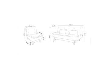 Sofagruppe Manderville - Beige - Møbler - Sofaer - Sofagrupper