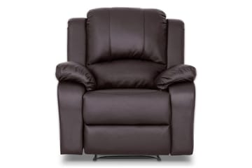 Sofagruppe Navarro 3-seter+2-seter+Lenestol Kunstlær - Mørkbrun - Møbler - Sofaer - Sofagrupper