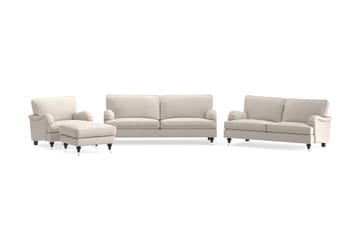 Sofagruppe Oxford Classic 3,5+3-seter+Lenestol+Fotskammel