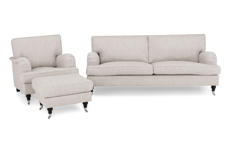 Sofagruppe Oxford Classic 3,5+Lenestol+Fotskammel - Sofagrupper - Chesterfield sofagruppe