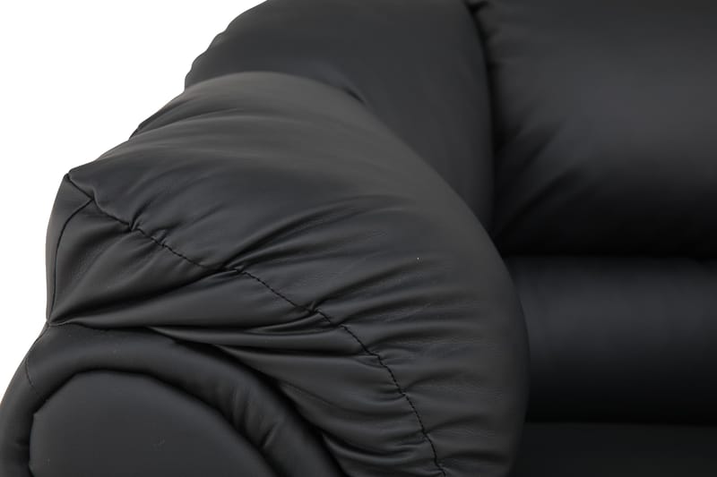 Sofagruppe Salvador 3-seter+2-seter Kunstlær - Svart - Møbler - Sofaer - Sofagrupper