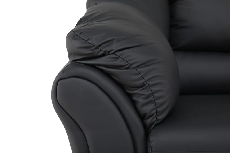 Sofagruppe Salvador 3-seter+2-seter Kunstlær - Svart - Møbler - Sofaer - Sofagrupper