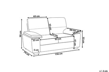 Sofagruppe Shundria 2-seter + 3-seter Kunstlær - Beige - Møbler - Sofaer - Sofagrupper - Howard sofagruppe