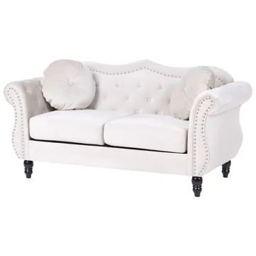 Sofagruppe Skien - Lys beige - Møbler - Sofaer - Sofagrupper - Chesterfield sofagruppe