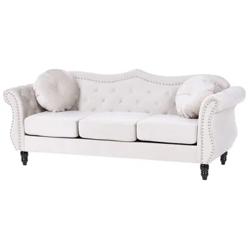 Sofagruppe Skien - Lys beige - Møbler - Sofaer - Sofagrupper - Chesterfield sofagruppe