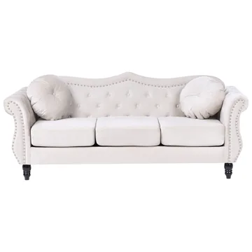 Sofagruppe Skien - Lys beige - Møbler - Sofaer - Sofagrupper - Chesterfield sofagruppe