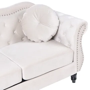 Sofagruppe Skien - Lys beige - Møbler - Sofaer - Sofagrupper - Chesterfield sofagruppe