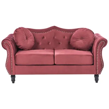 Sofagruppe Skien - Mørkerød - Møbler - Sofaer - Sofagrupper - Chesterfield sofagruppe