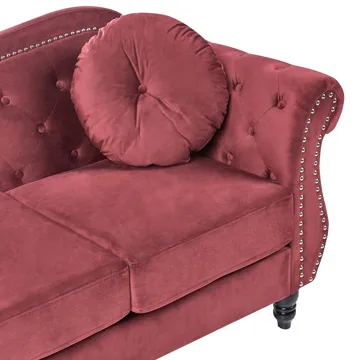 Sofagruppe Skien - Mørkerød - Møbler - Sofaer - Sofagrupper - Chesterfield sofagruppe