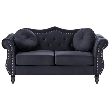 Sofagruppe Skien - Svart - Møbler - Sofaer - Sofagrupper - Chesterfield sofagruppe