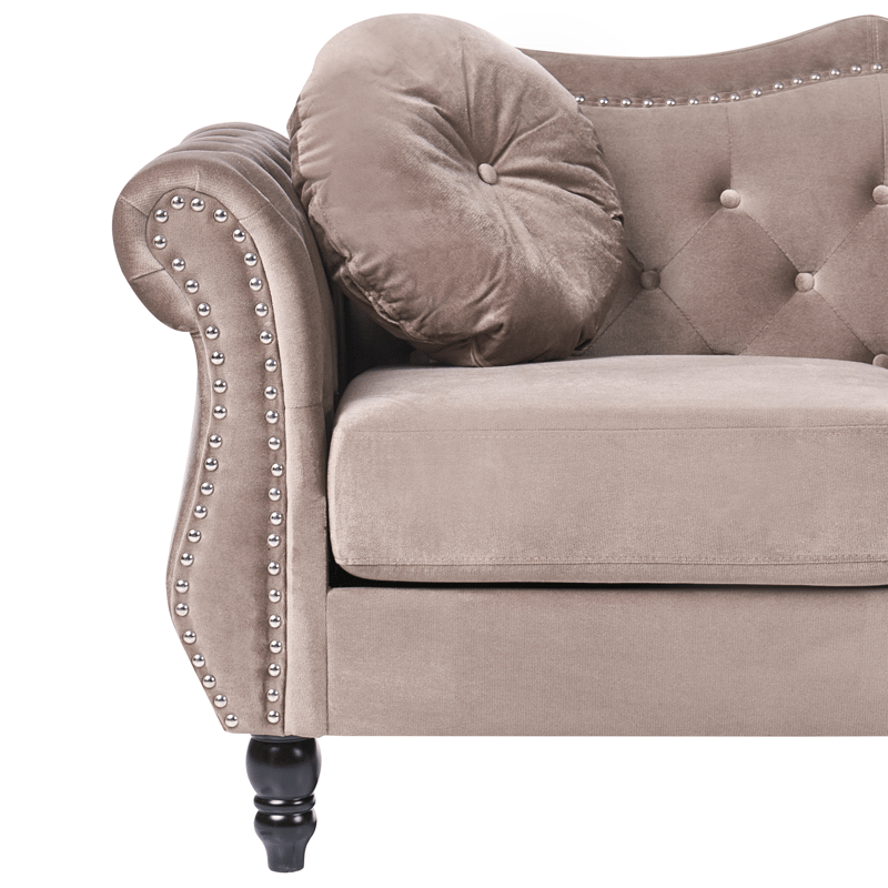 Sofagruppe Skien - Taupe - Møbler - Sofaer - Sofagrupper - Chesterfield sofagruppe