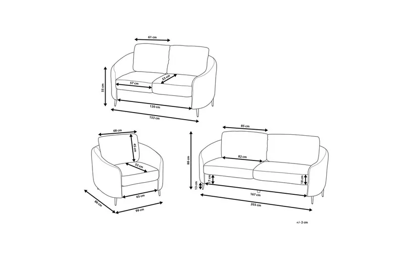 Soffgrupp Beliani Trosa Beige/guld Beige||GOLD - Møbler - Sofaer - Sofagrupper