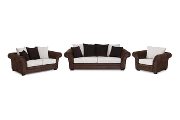 Toronto Sofagruppe 2-seter+3-seter+Lenestol - Brun/Beige - Møbler - Sofaer - Sofagrupper - Howard sofagruppe