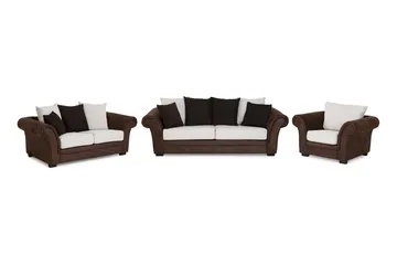 Toronto Sofagruppe 2-seter+3-seter+Lenestol - Brun/Beige - Møbler - Sofaer - Sofagrupper - Howard sofagruppe
