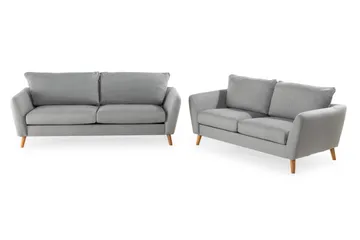 Trend Sofagruppe 3-seter + 2-seter Sofa + Lenestol + Fotskammel i Stoff