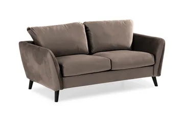 Trend Sofagruppe 3-seters + 2-seters Fløyelssofa - Brun - Møbler - Sofaer - Sofagrupper