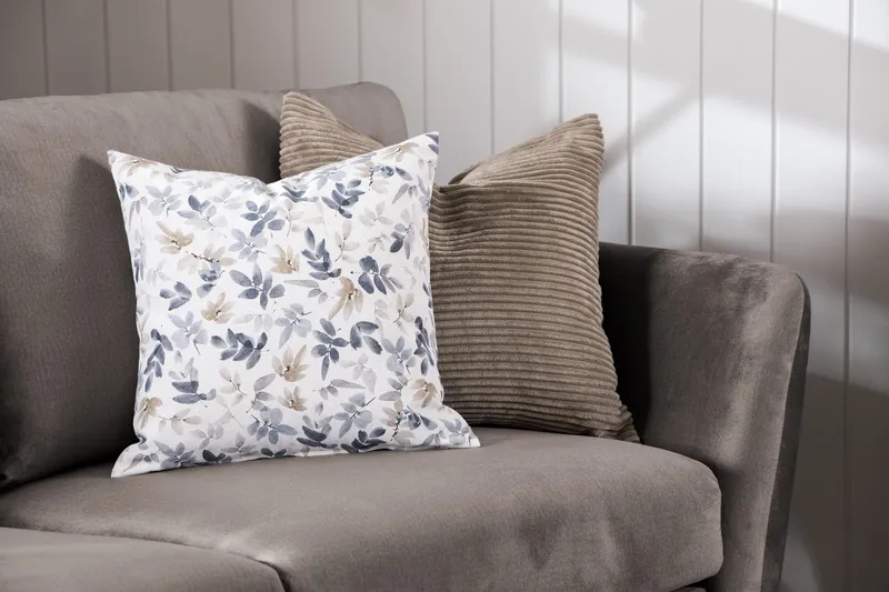 Trend Sofagruppe 3-seters + 2-seters Sofa + Lenestol + Fotskammel i Fløyel - Brun - Møbler - Sofaer - Sofagrupper