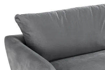 Trend Sofagruppe 3-seters + 2-seters Sofa + Lenestol + Fotskammel i Fløyel - Lys grå - Møbler - Sofaer - Sofagrupper