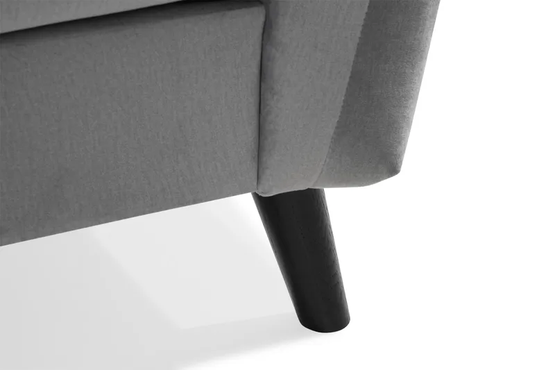 Trend Sofagruppe 3-seters + 2-seters Sofa + Lenestol + Fotskammel i Fløyel - Lys grå - Møbler - Sofaer - Sofagrupper