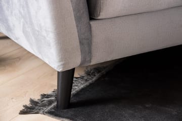 Trend Sofagruppe 3-seters + 2-seters Sofa + Lenestol + Fotskammel i Fløyel - Lys grå - Møbler - Sofaer - Sofagrupper