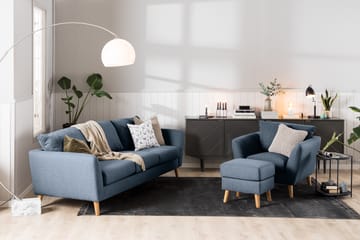 Trend Sofagruppe 3-seters + 2-seters Stoffsofa - Blå - Møbler - Sofaer - Sofagrupper - Howard sofagruppe