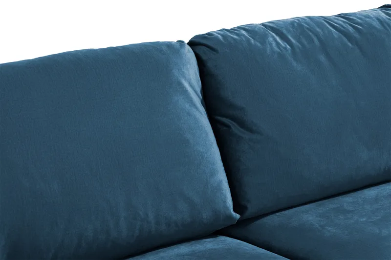 Trend Sofagruppe 3-seters + 2-seters Fløyelssofa - Blå - Møbler - Sofaer - Sofagrupper