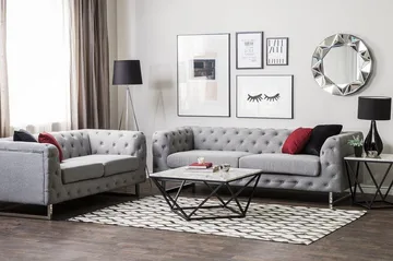 Vissland Sofagruppe 2-seter + 3-seter - Grå - Møbler - Sofaer - Sofagrupper