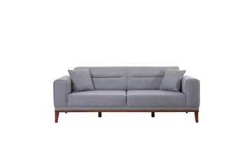 Wyong Sofagruppe 3-seters Sofa + Lenestol - Grå - Møbler - Sofaer - Sofagrupper