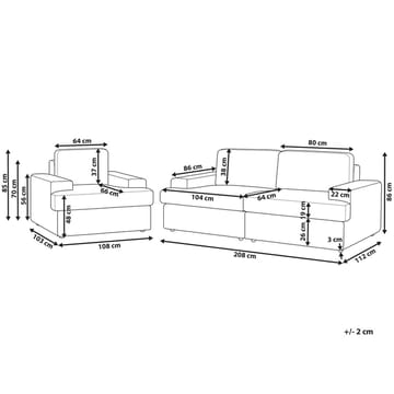 Sofasett Alla - Beige - Møbler - Sofaer - Sofagrupper - Howard sofagruppe