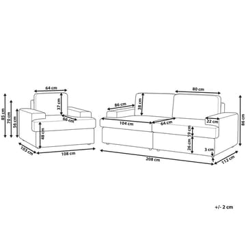 Sofasett Alla - Beige - Møbler - Sofaer - Sofagrupper - Howard sofagruppe