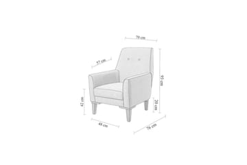 Sofasett Valsot Grå / Valnøtt - Grå / Valnøtt - Møbler - Sofaer - Sofagrupper