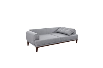 Sofasett Valsot Grå / Valnøtt - Grå / Valnøtt - Møbler - Sofaer - Sofagrupper